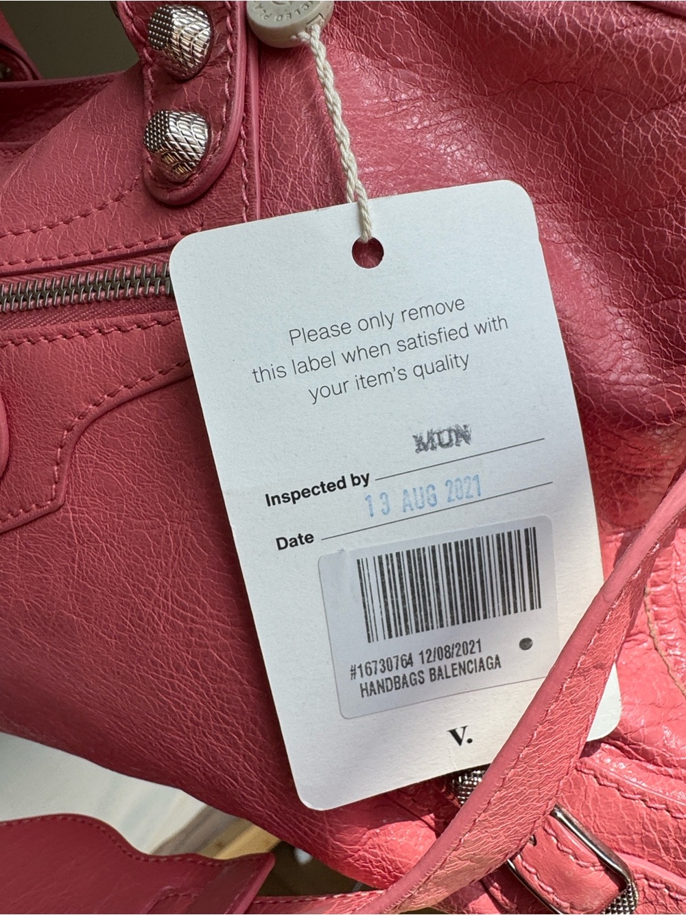 Balenciag City Bag Pink Leather Bag | Rare Color | Authenticated, Shoulder Strap - Picture 5 of 13